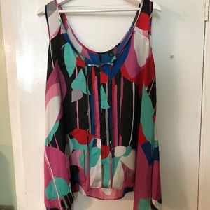 Silky butterfly bottom tank top